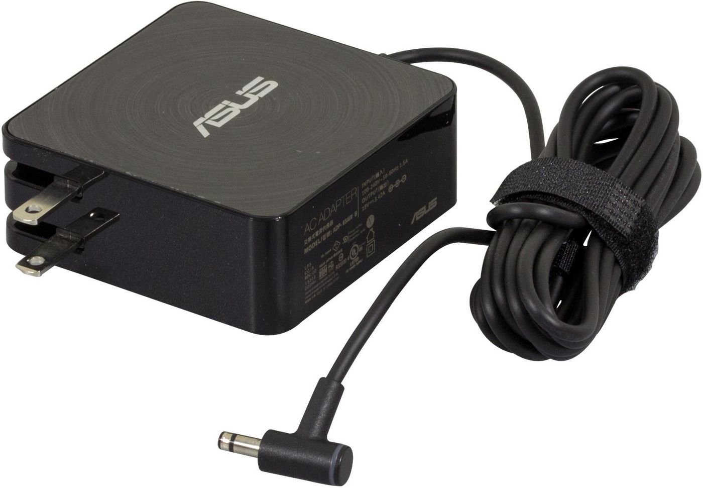 0A001-00044500710.jpg Adapter 65W 19V 2-Pin US Black - Image 1