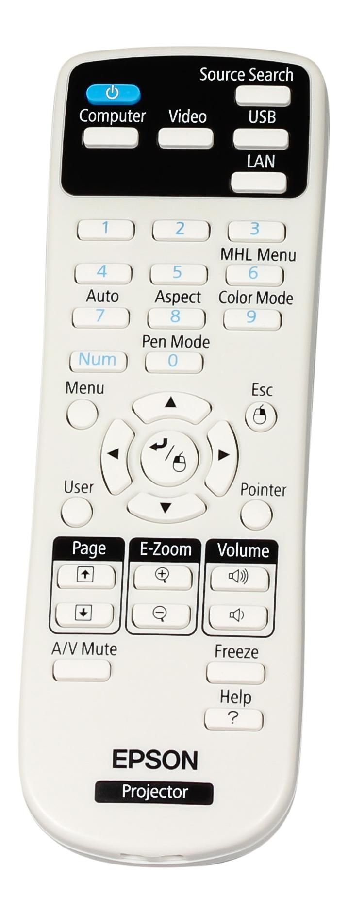 1613717450.jpg Remote Controller 1613717, Projector, Press buttons, Black, White - Image 1