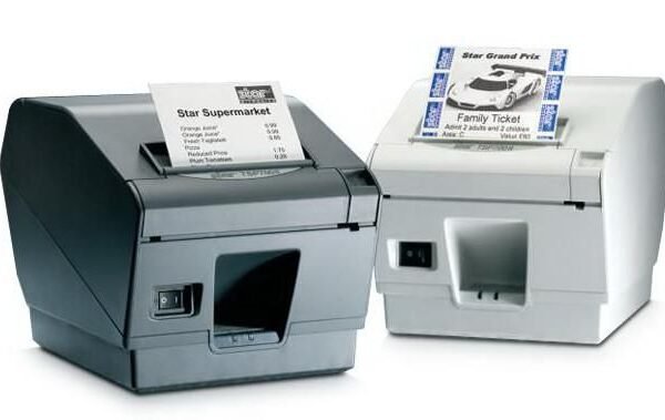 TSP743II-24, ETHERNET, BLACK 203dpi, Cutter, DT, incl.:  cutter, ESC/POS, Star
