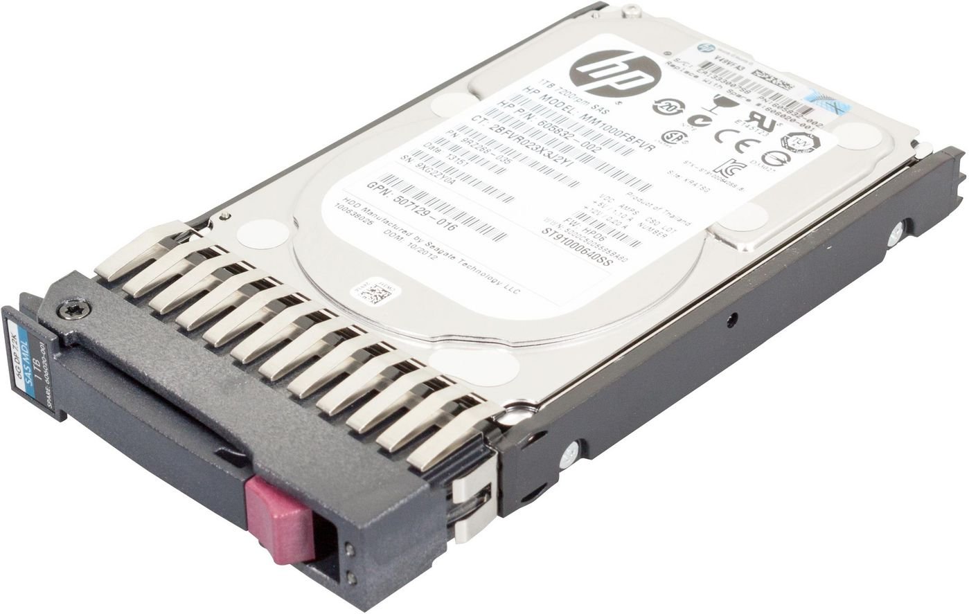 606020-001482.jpg 1TB Hard Drive 7.2K SAS 2.5in. 1TB hot-plug dual-port SAS HDD, 2.5", 1000 GB, 7200 RPM - Image 1