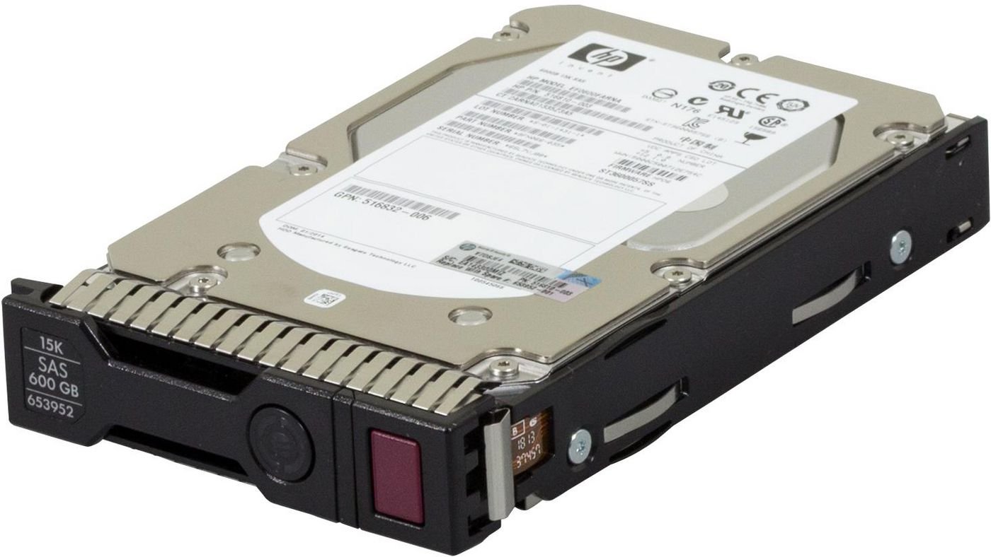 653952-001482.jpg HDD 600GB hot-plug SAS 15,000 RPM, 12Gb/sec 3.5-inch large form factor (LFF) - Image 1