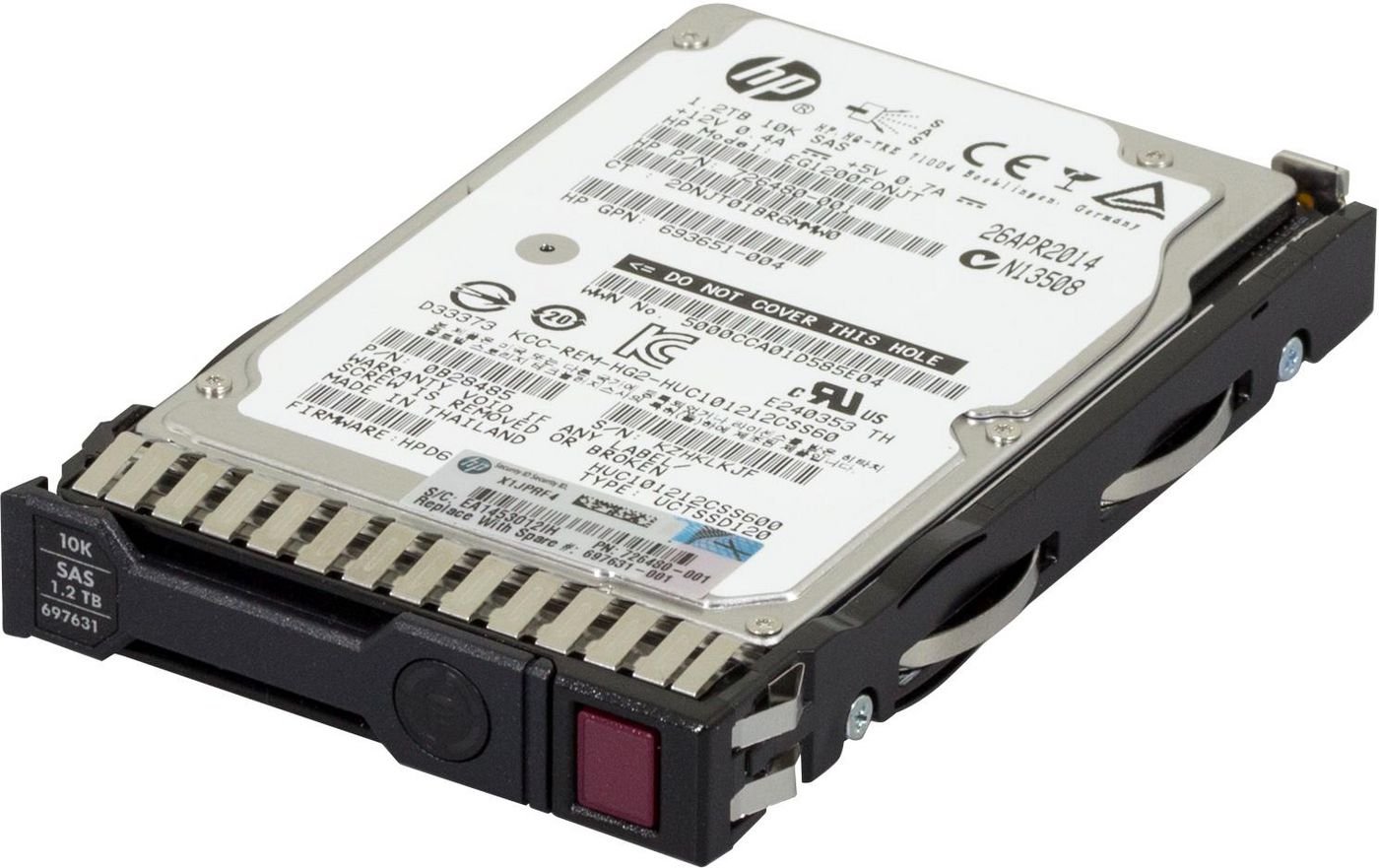 697631-001482.jpg 1.2TB 6G SAS 10K rpm SFF 2.5" 697631-001, 2.5", 1200 GB, 10000 RPM - Image 1