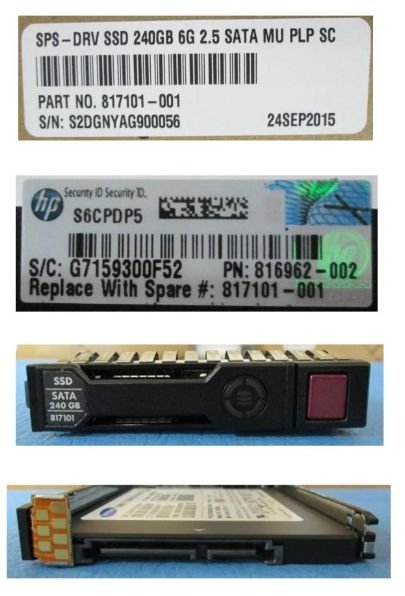 817101-001482.jpg hot-plug SSD 240GB 2.5Inch SFF SATA interface 6Gb/sec - Image 1