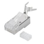 CAT 6A Modular Plug, 8P8C, sh ielded for solid wire AWG 22-  3