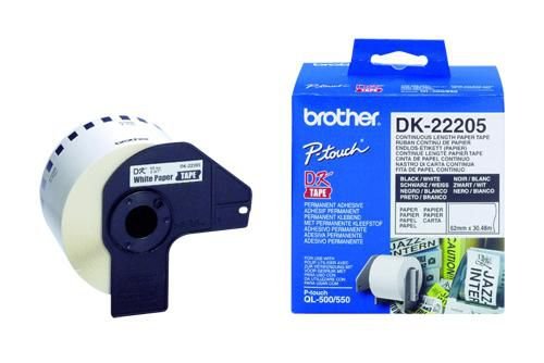 DK222051240-1 DK22205 CONTINUOUS PAPER TAPE 62MM 500/550 Continous Paper Tape - Image 1