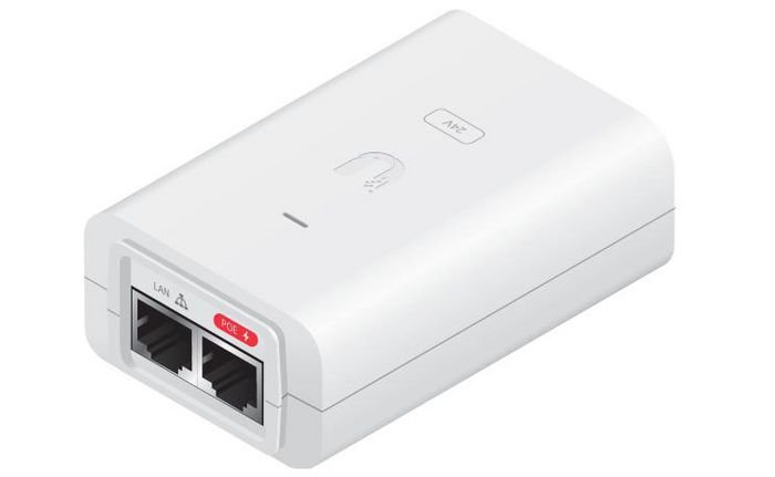 Img_23529100-1 PoE Injector, 24VDC, 12W White - Image 1