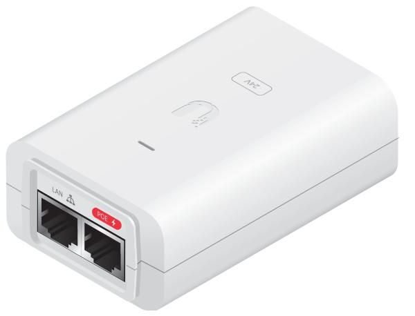 PoE Injector, 24VDC, 12W White