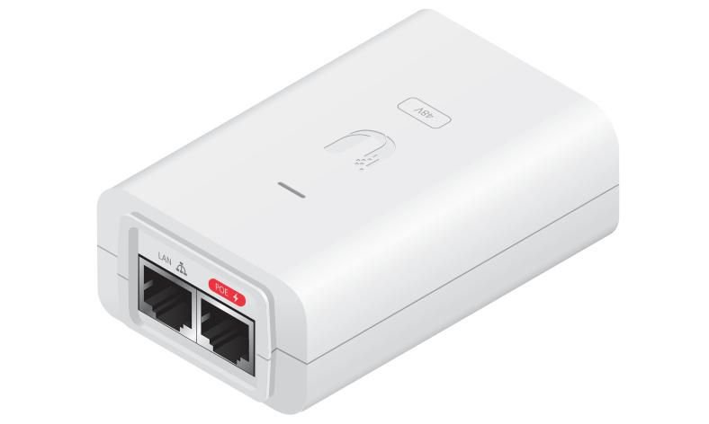 Img_23545819.jpg PoE Injector, 48VDC, 24W White - Image 1
