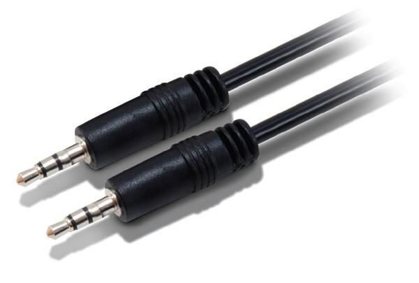 14708107 3.5mm Male to Male Stereo  Audio cable, 2.5m, 3.5mm, Male, 3.5mm, Male, 2.5 m, Black