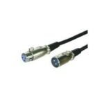 XLR connection cable 1 meter XLR 3-pin -  XLR 3-pin M-F Outer Dimension : 6.0mm, PVC