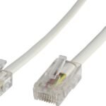 RJ11-RJ45 6M M/M White 6P/4C-8P/4C