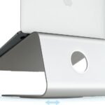 mStand360 Laptop Stand, Silver w/ Swivel Base
