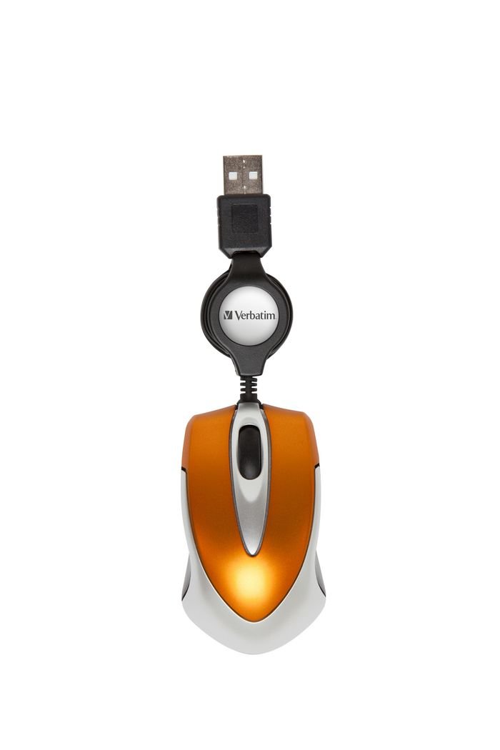 Img_25002408-1 Optical Mini Travel Mouse USB Volcanic Orange - Image 1