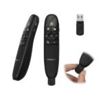 WIRELESS PRESENTATION CLICKER Wireless Presentation Remote  with Red Laser Pointer - 90 ft. (27 m), USB, 27 m, Black