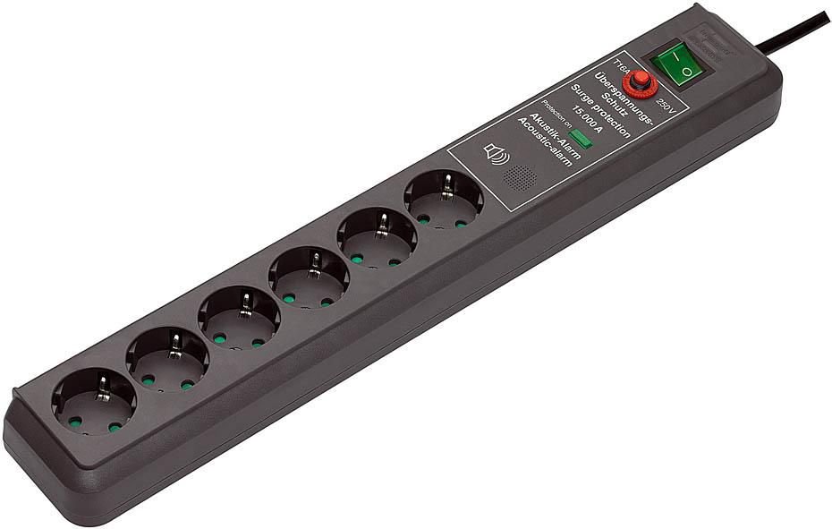 Img_25003577.jpg Secure-Tec Surge Protection 15.000 A 6 AC outlet(s) Black 3 m Secure-Tec Surge Protection 15.000 A - Image 1