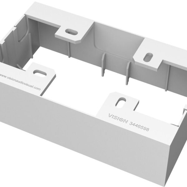 Techconnect3 2-Gang Backbox TC3 BACKBOX2G, White, 150 mm,  106 mm, 73 mm
