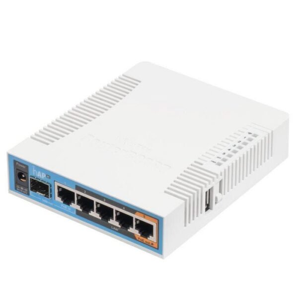 hAP ac with 720MHz CPU, 128MB RAM, 5x Gigabit LAN, built-in 2.4Ghz 802.11b/g/n three chain wireless with integrated antennas, built-in 5Ghz