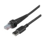 USB cable. straight, black, 1,5m