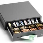 CB-2002 LC FN cash drawer NEW  gray 410 x 415 x 114mm,  Slide-Out, Coins:8, Notes:4 (Flat), Receipt:1, incl.: RJ12 connection