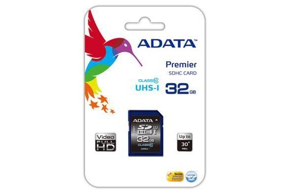 32GB SDHC Class 10 USH-I R:20MB/sec,W:16MB/sec,Retail