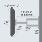 Wall mount medium arm up to  VESA 400x400 . - Image 3