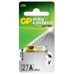 HIGH VOLTAGE 27A Blister with 1 battery. 12V  For products like car remotes and lighters. Also known as LR27A / E27 / A28