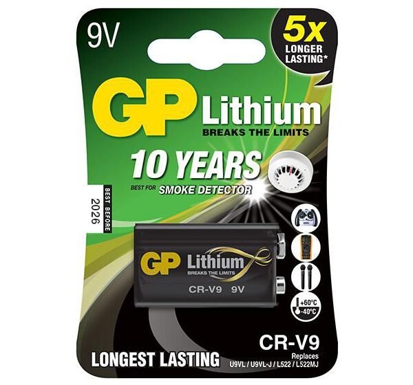 LITHIUM BATTERY 9V/CRV9 Lithium CRV9, Single-use  battery, 9V, 1-pack