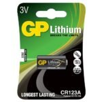 LITHIUM BATTERY CR123A Lithium CR123A, Single-use  battery, CR123A, 3 V, 1-pack, Black