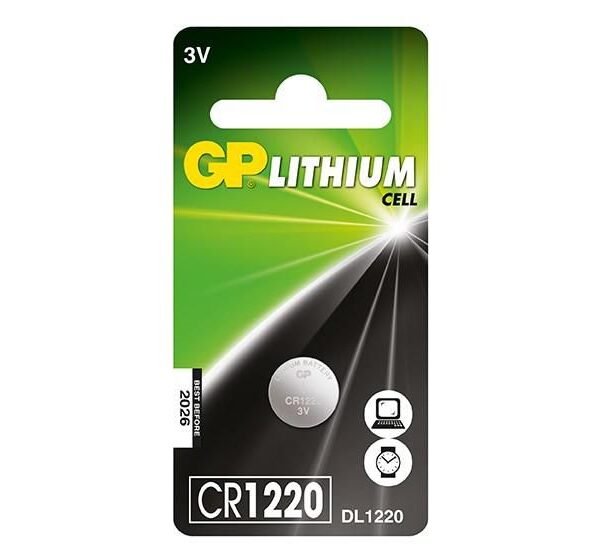 LITHIUM BUTTON CELL CR1220 Silver Oxide Cell CR1220,  Single-use battery, CR1220, Lithium, 3 V, 1-pack, 36 mAh