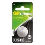 LITHIUM BUTTON CELL CR2430 Blister with 1 battery. 3V For products like car remotes, computers and watches.