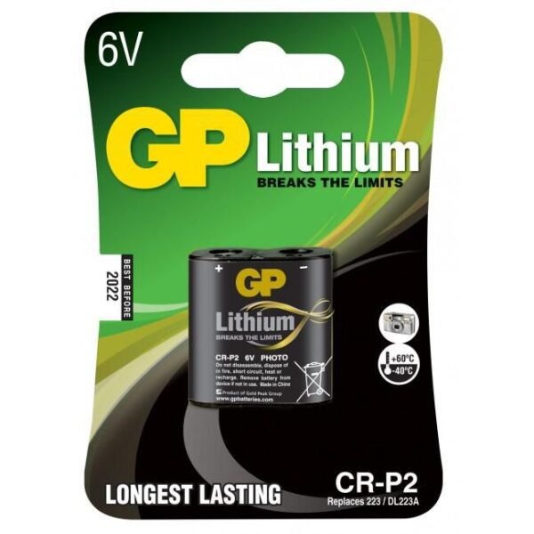 LITHIUM BATTERY CR P2 3701, Any brand, 6 V, Lithium