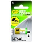 HIGH VOLTAGE 476A Blister with 1 battery. 6V For products like cameras. Also known as 4LR44 PX28L,  2CR11108, L544, V28PXL