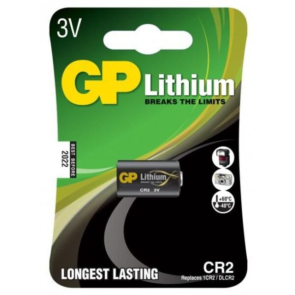 LITHIUM BATTERY CR2 Lithium 3703, Rechargeable  battery, 3 V, 1-pack, Black, -40 - 60 ?C