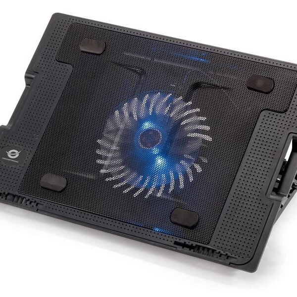 Foldable Notebk. Cooling Stand THANA Notebook Cooling Pad,  Fits up to 17", 1-Fan, 43.2 cm (17"), 1 pc(s), 14 cm, Black, USB, 264 mm