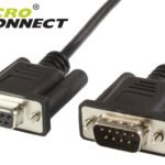 RS-232 D-sub 9 serial cable,  3m DB9-DB9 M/F seriell /  serial 1:1