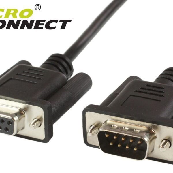 RS-232 D-sub 9 serial cable,  3m DB9-DB9 M/F seriell /  serial 1:1