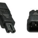 Power Adapter C14  -  C7 M-F IEC 60320-C14 Male - C7 Female Black