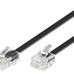 RJ11-RJ45 1M M/M Black 6P/4C-8P/4C