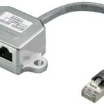 Cable splitter (Y-adapter) Y-ADAPTER RJ45 - 2x RJ45 M/F  (network doubler), pinout: 2x CAT 5 Ethernet shielded