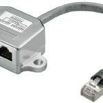 Cable splitter (Y-adapter) Y-ADAPTER RJ45 - 2x RJ45 M/F  (network doubler), pinout: 2x CAT 5 Ethernet shielded