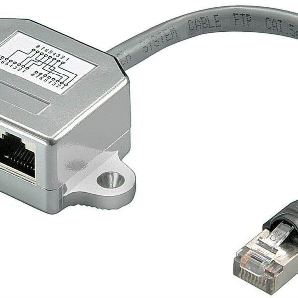 Cable splitter (Y-adapter) Y-ADAPTER RJ45 - 2x RJ45 M/F  (network doubler), pinout: 2x CAT 5 Ethernet shielded