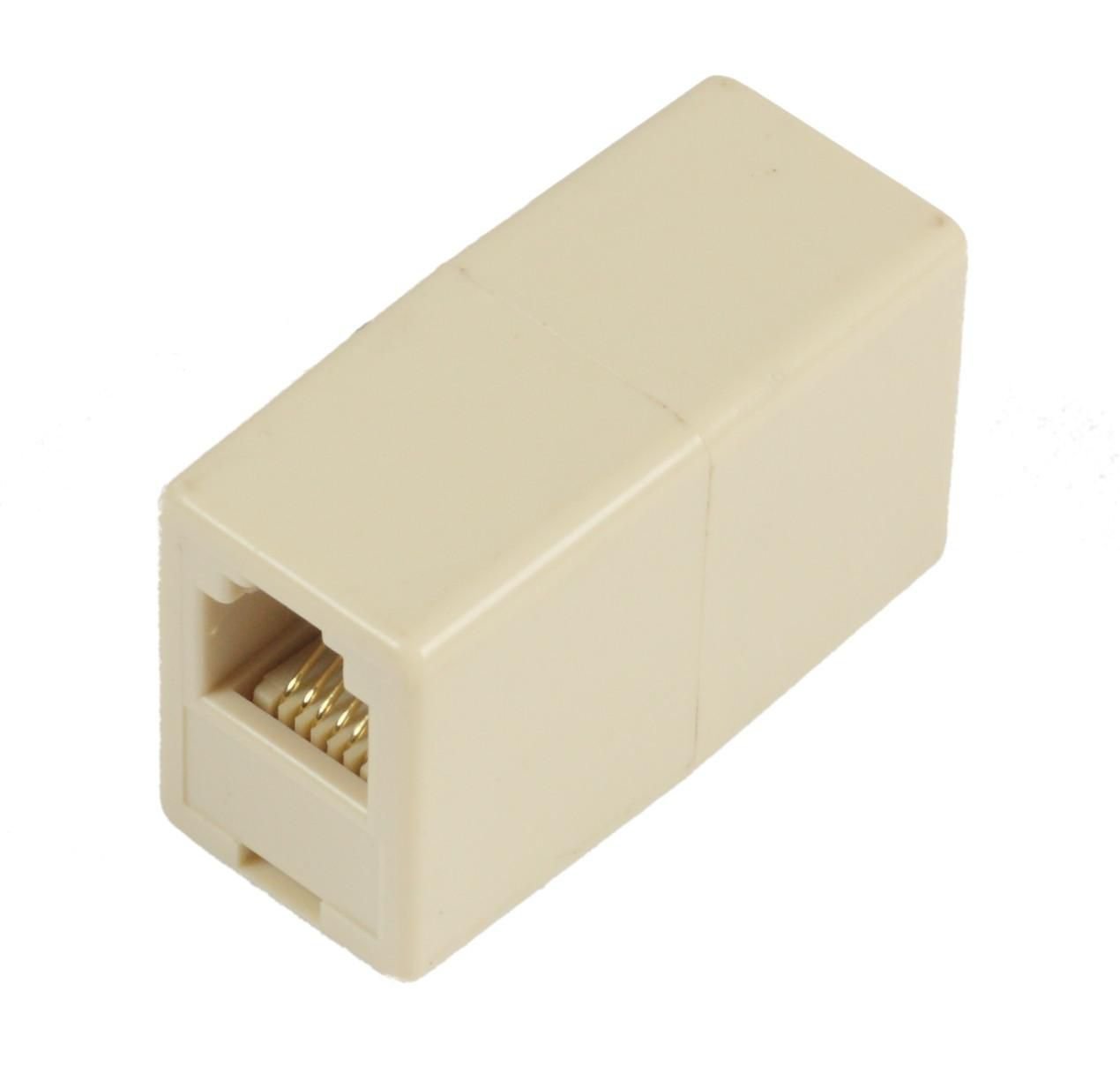 Img_25425545.jpg Modular Adapter RJ12-RJ12 F/F 6P/6C, UTP Connection Allocation: 1:1, Plastic housing - Image 1