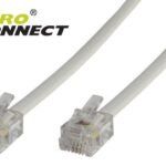 Modular Straight RJ12 6C/6P 2m White