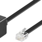 Modular Straight RJ12 6C/6P 3m Black Male - Female