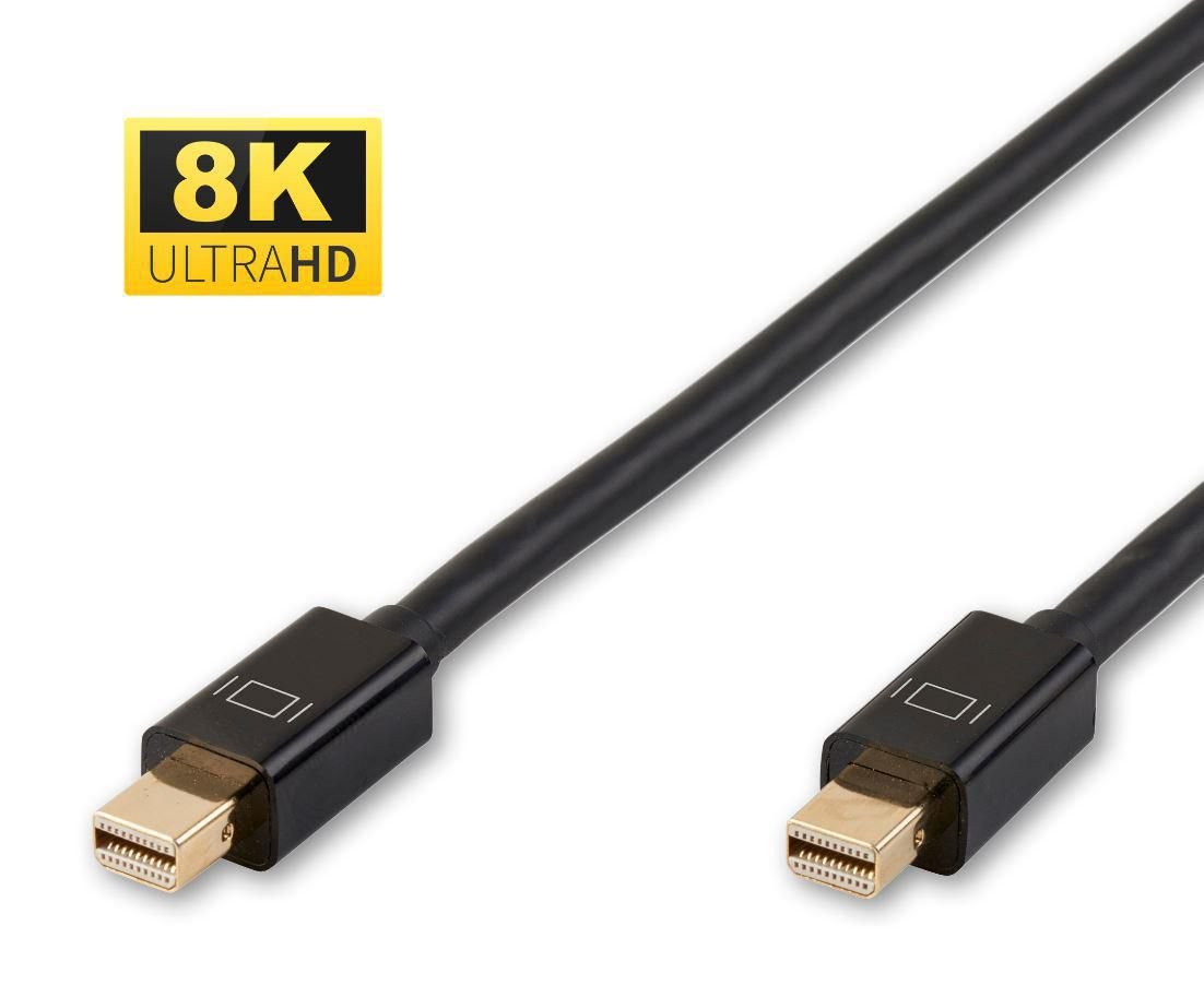 Img_25425647.jpg 8K Mini Displayport Cable 1m version 1.4, Gold-plated plugs Max. Resolution : 8K 60Hz - Image 1