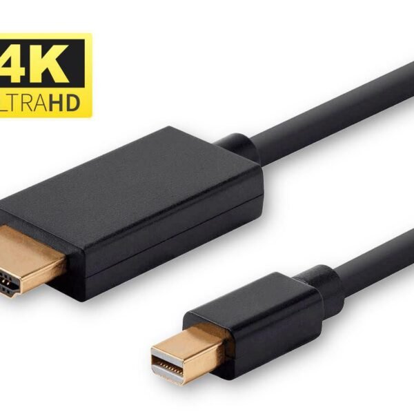 4K Mini Displayport to HDMI  Cable 1m incl. audio  transmission, Black, with gold plated plugs, resolution : 4K*2K@30Hz