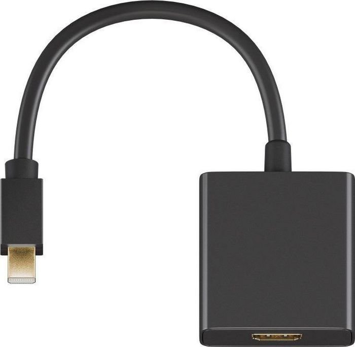 Img_25425652-1 Mini Displayport-HDMI 1.2, M-F 15 cm, Black, with Audio Passive gold plated - Image 1