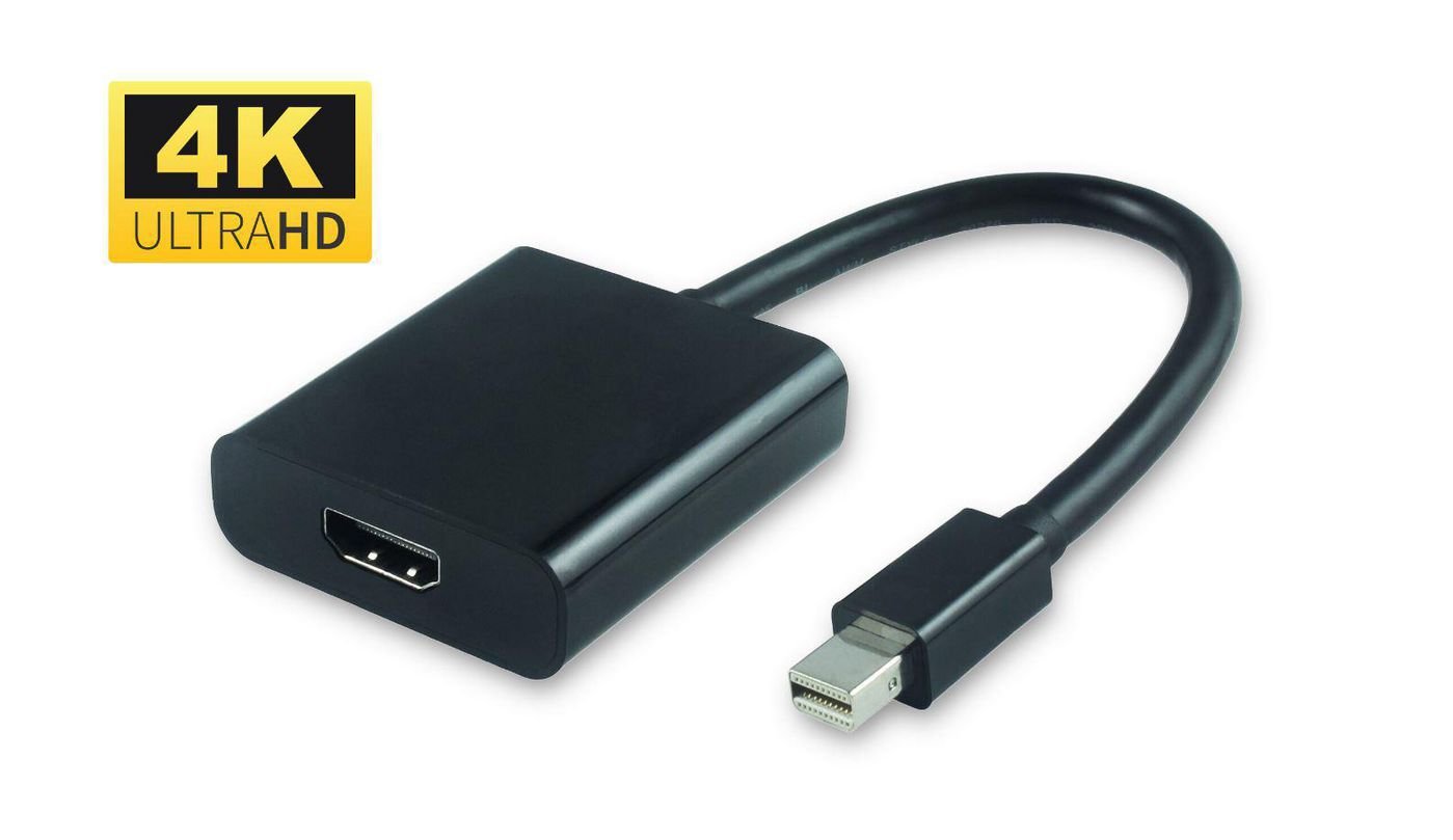 Img_25425653.jpg Active Mini DP to HDMI Adaptor Mini DP to HDMI, M/F Black support 1.2, resolution 4K*2K@60Hz, supports AMD Eyefinity Multi-Display - Image 1