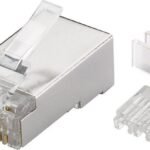 Modular Plug CAT6 Plug 8P8C FTP Shielded 10pcs in one bag with Insertion Aid, For Stranded & Solid cable