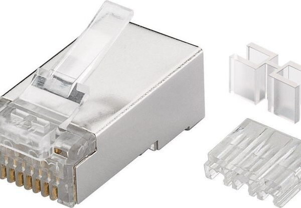 Modular Plug CAT6 Plug 8P8C FTP Shielded 10pcs in one bag with Insertion Aid, For Stranded & Solid cable